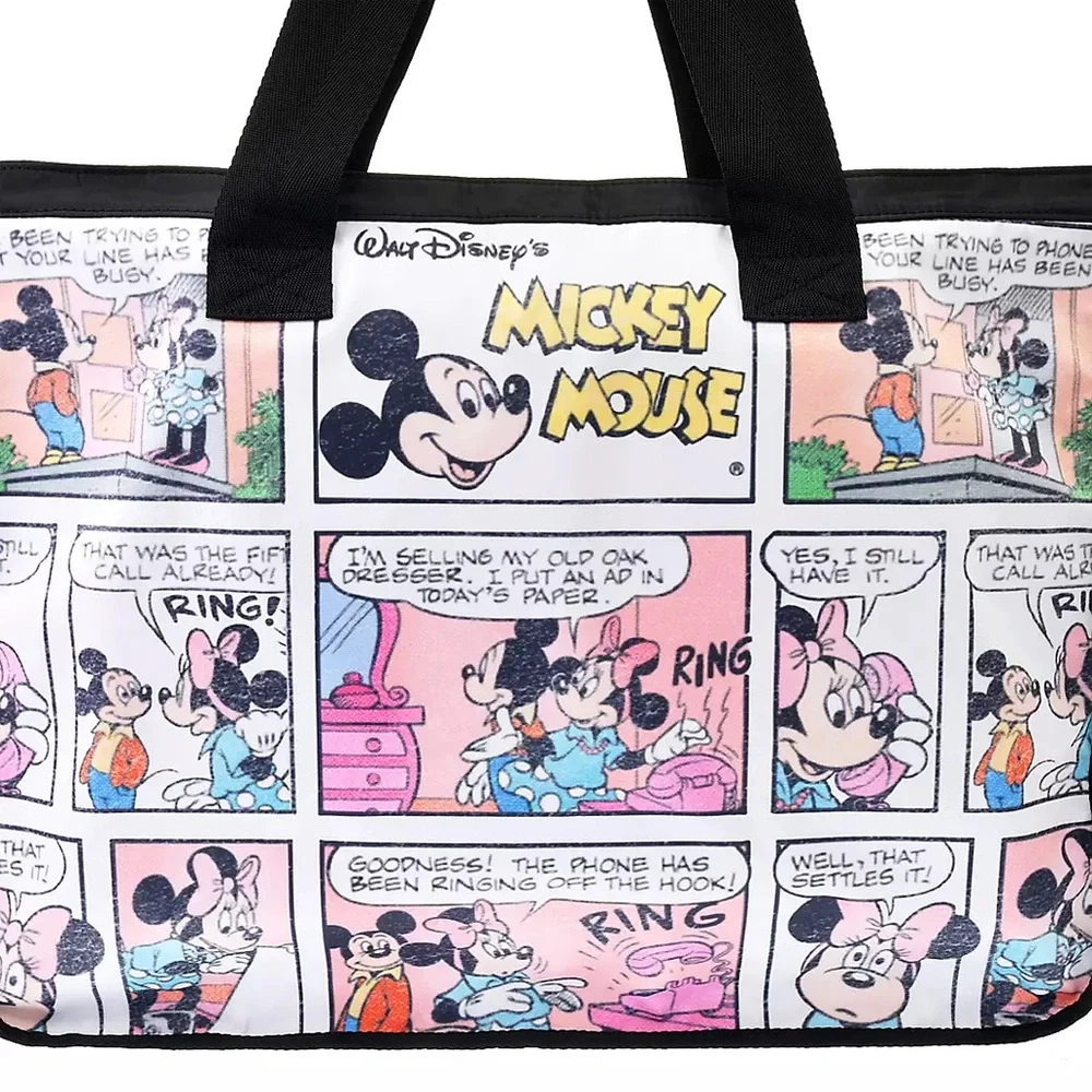 Disney Mickey Mouse Comic Print Tote Bag - Black - Picture 3 of 6